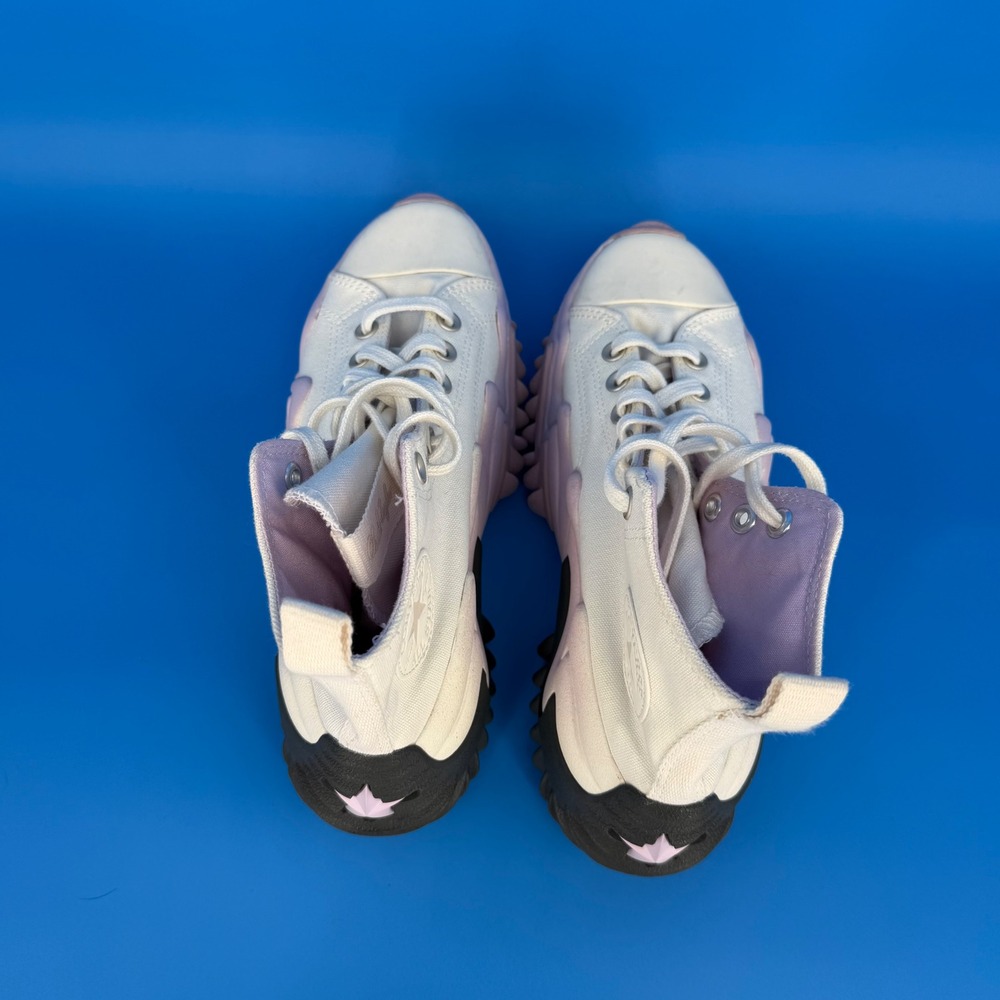 Converse Run Star Motion Platform High Top Egret Pale Amethyst 172891C Womens 8 - Picture 3 of 8